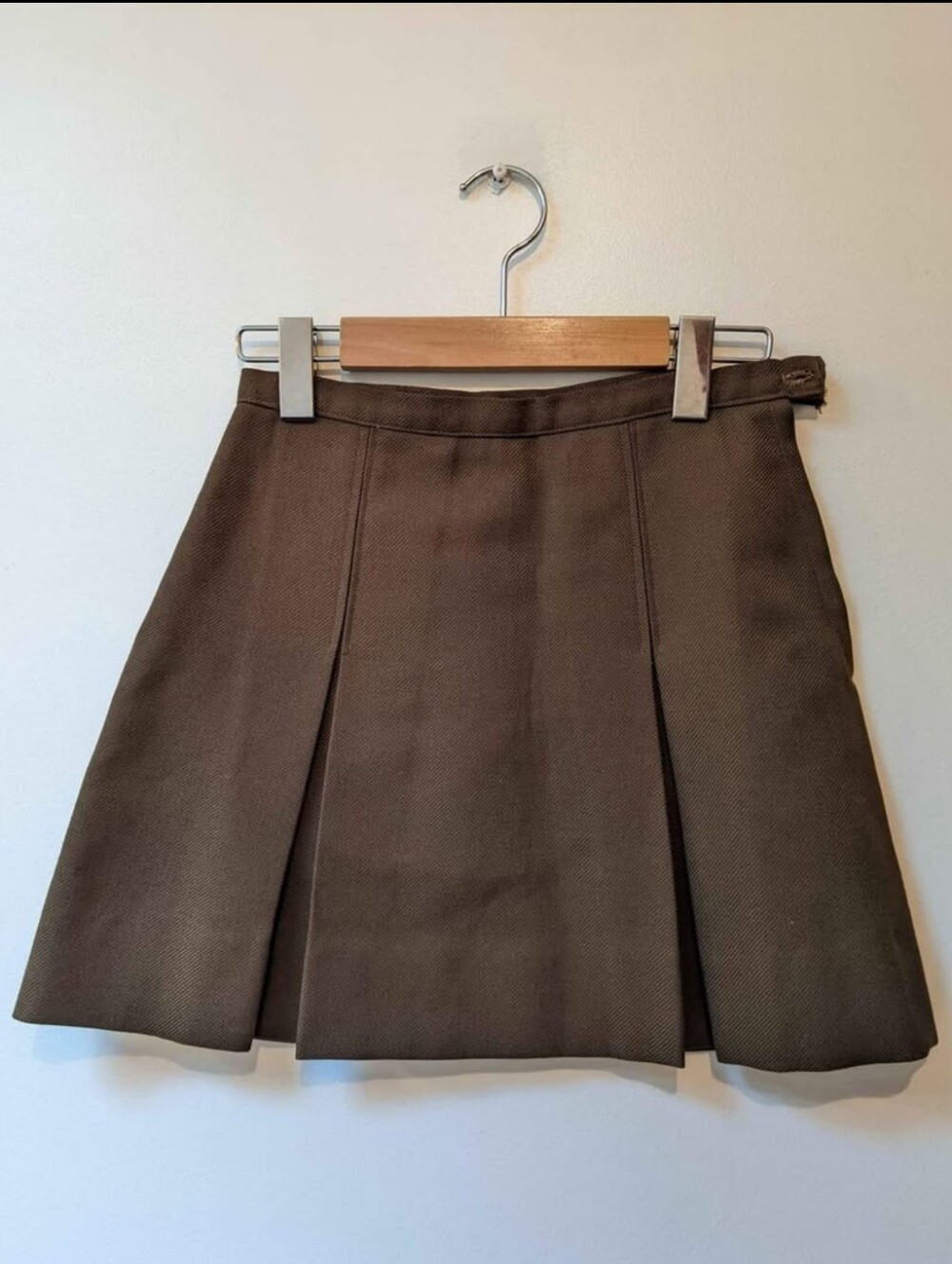 Vintage Box Pleat Mini Skirt XS